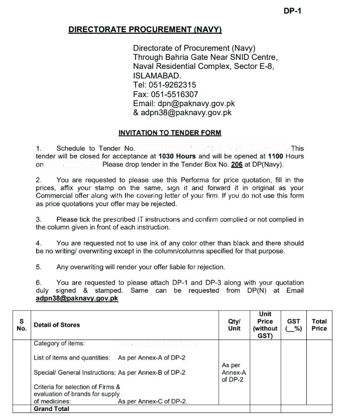 Tender Document