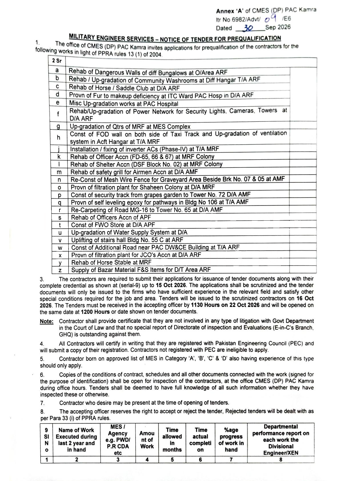Tender Document