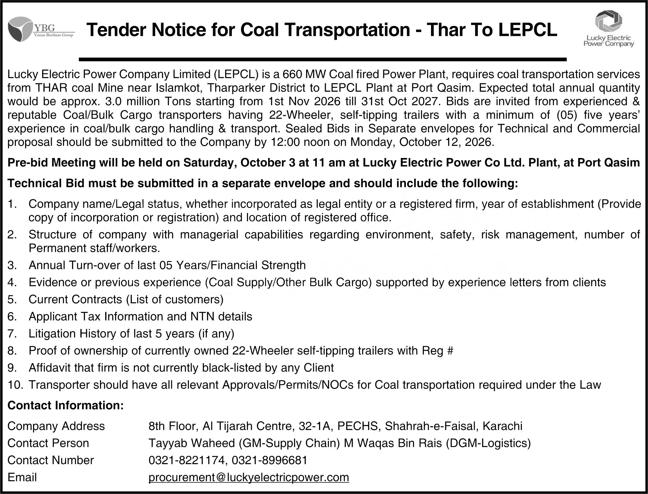 Tender Document