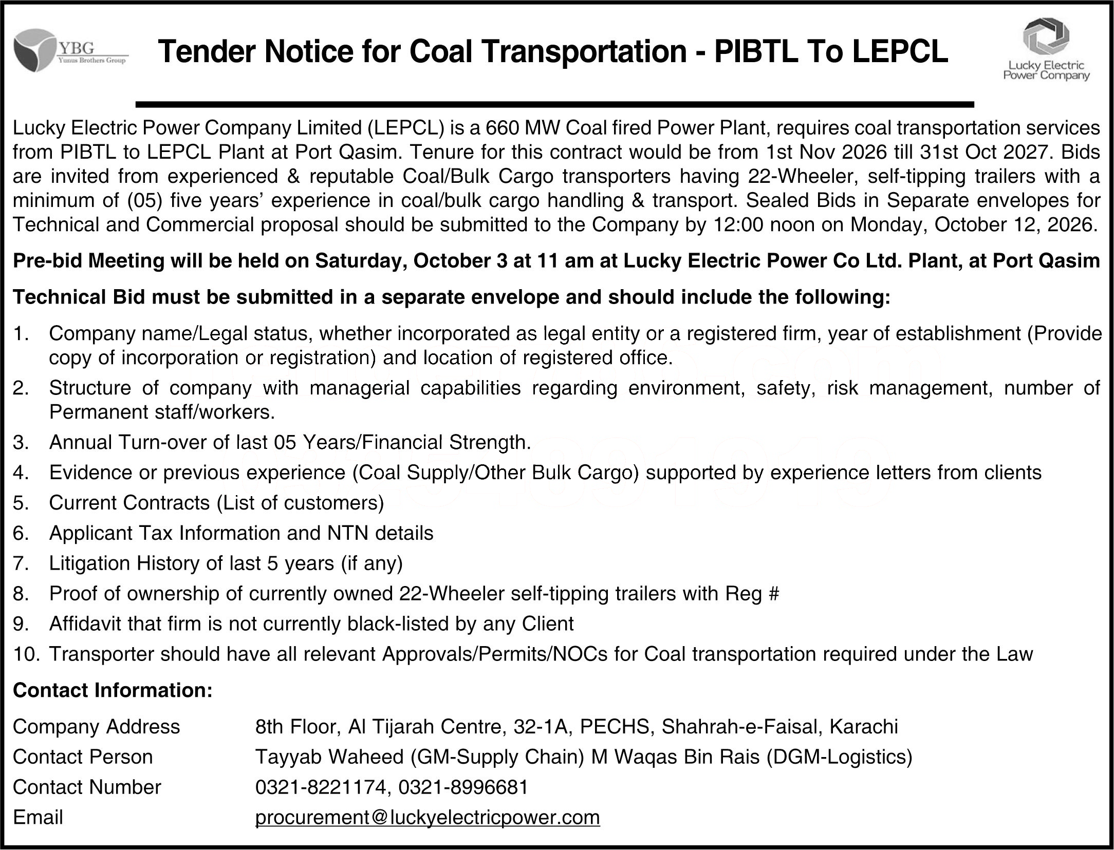 Tender Document