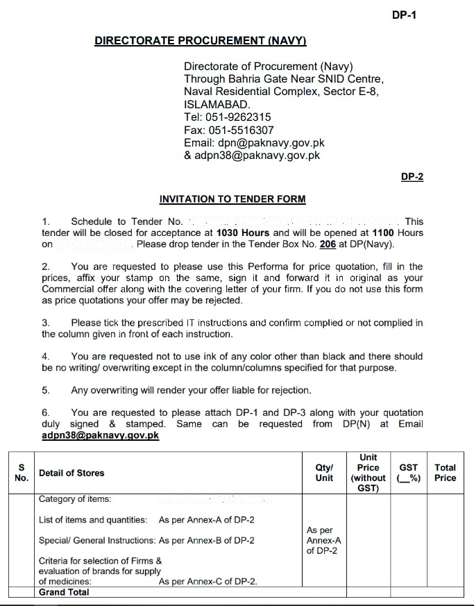 Tender Document