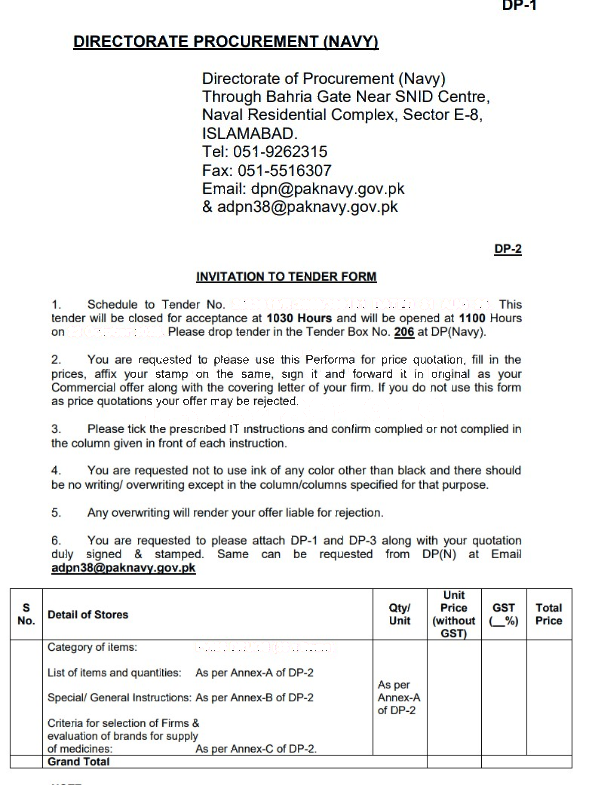 Tender Document