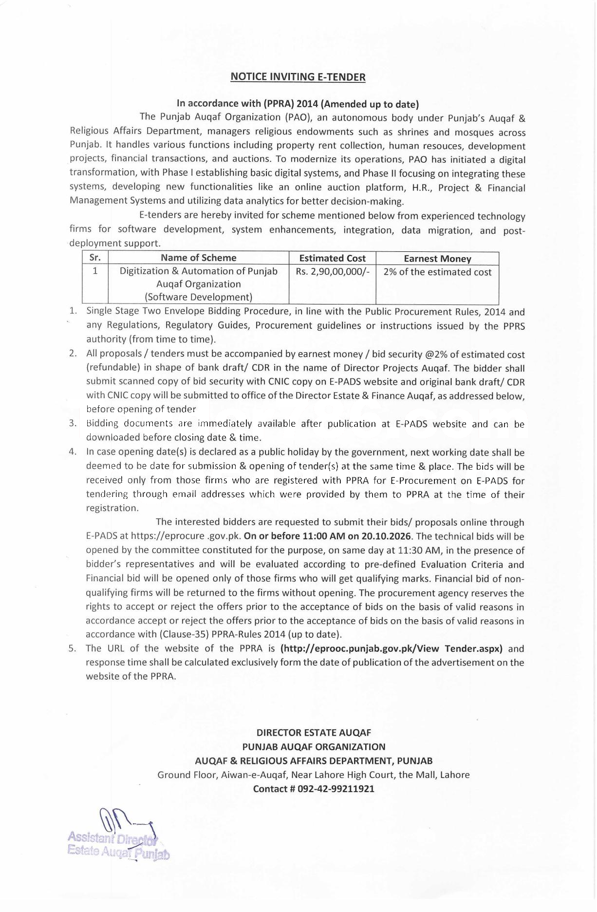 Tender Document