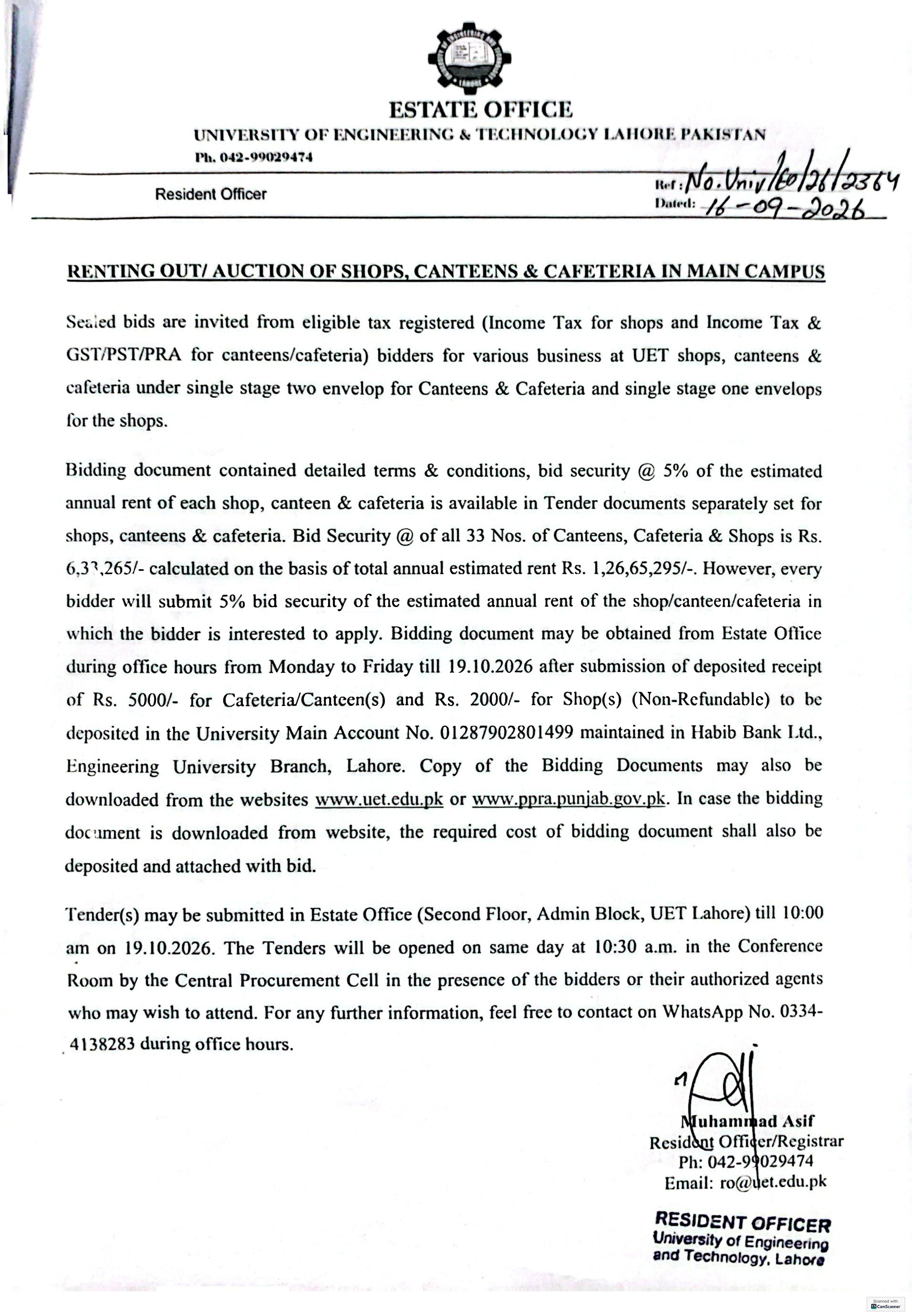 Tender Document
