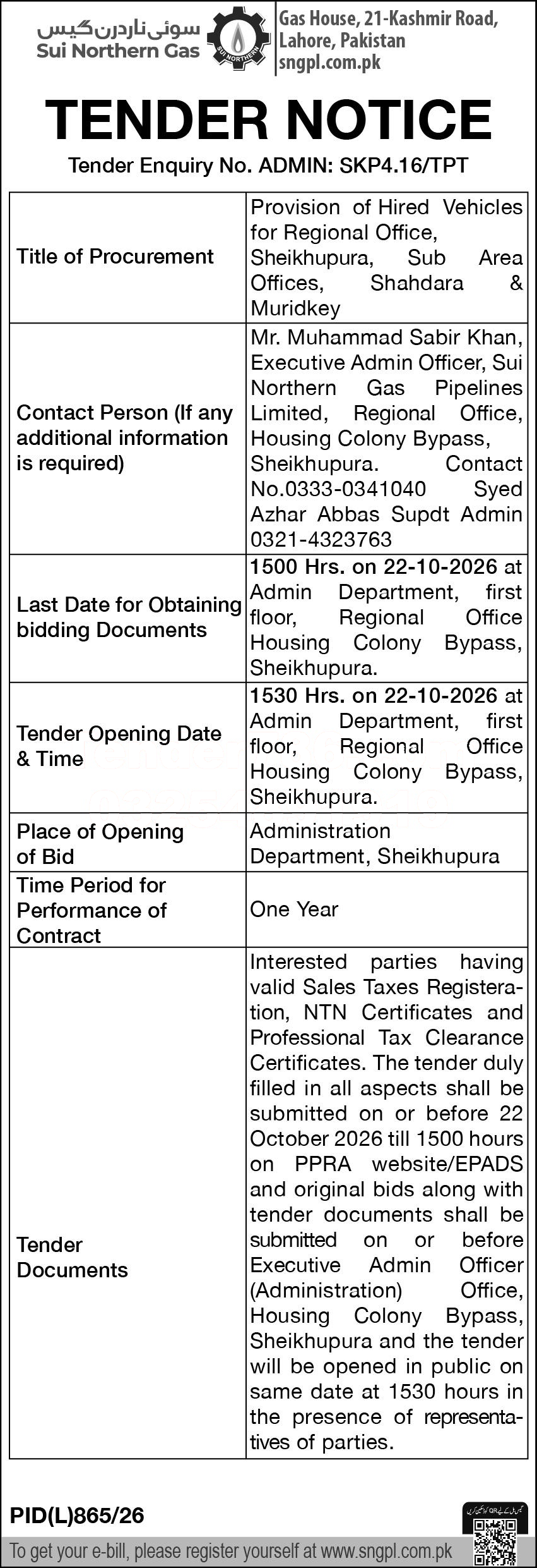 Tender Document
