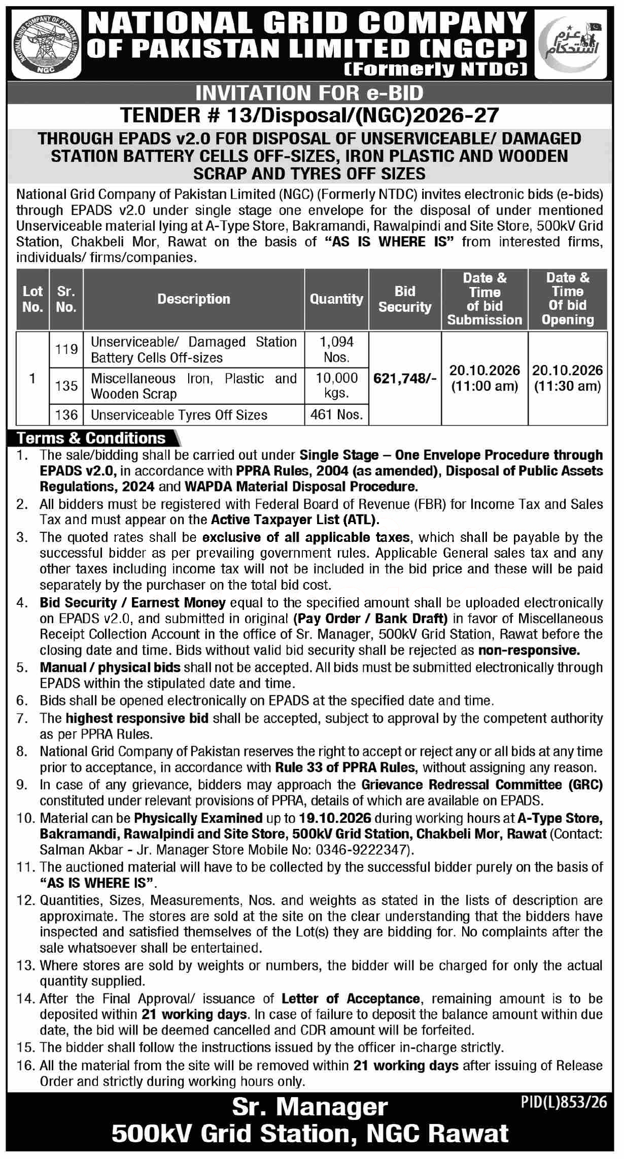 Tender Document