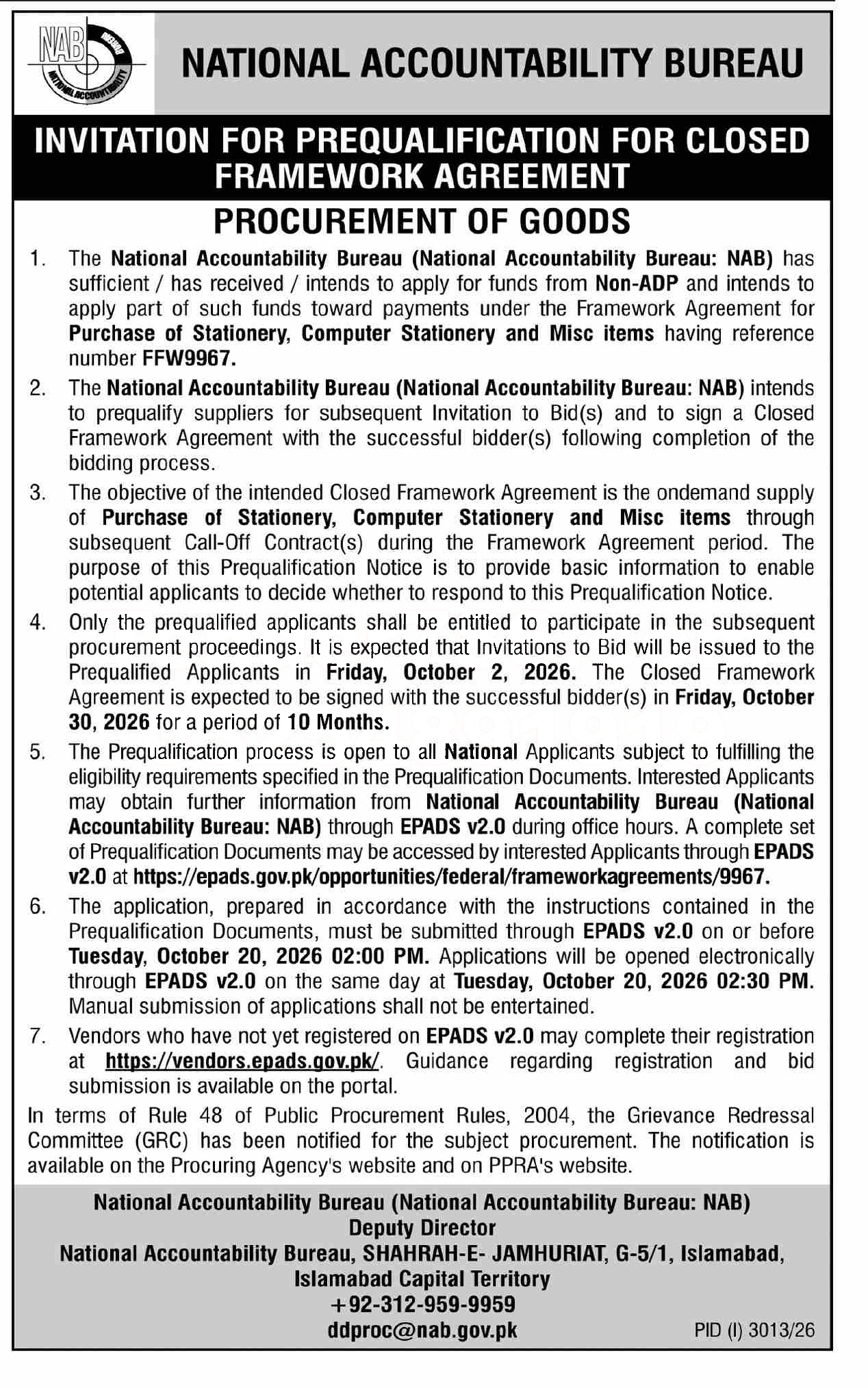 Tender Document