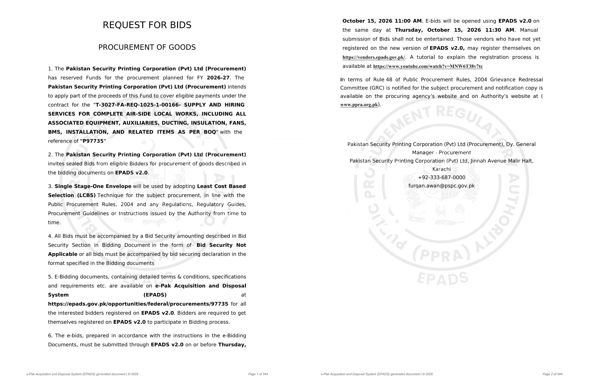 Tender Document