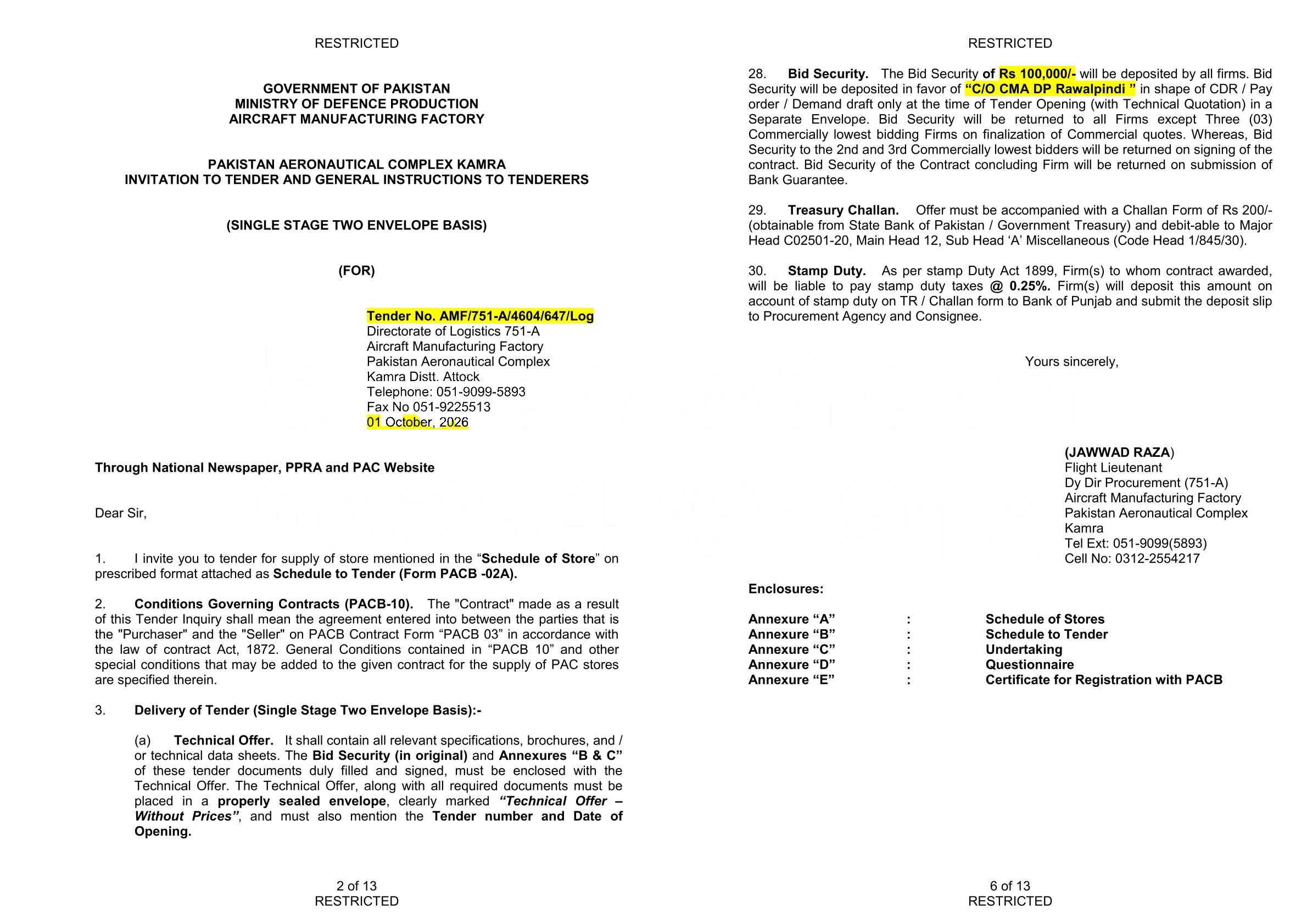 Tender Document