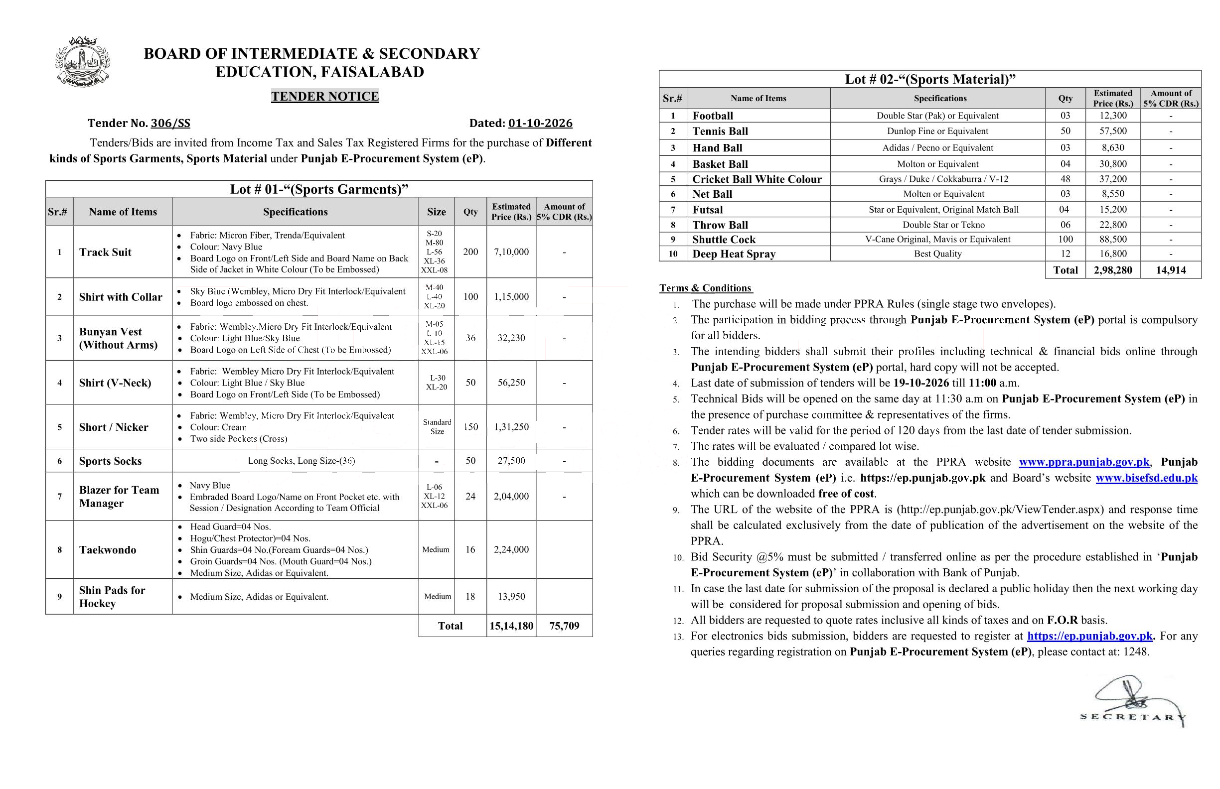 Tender Document