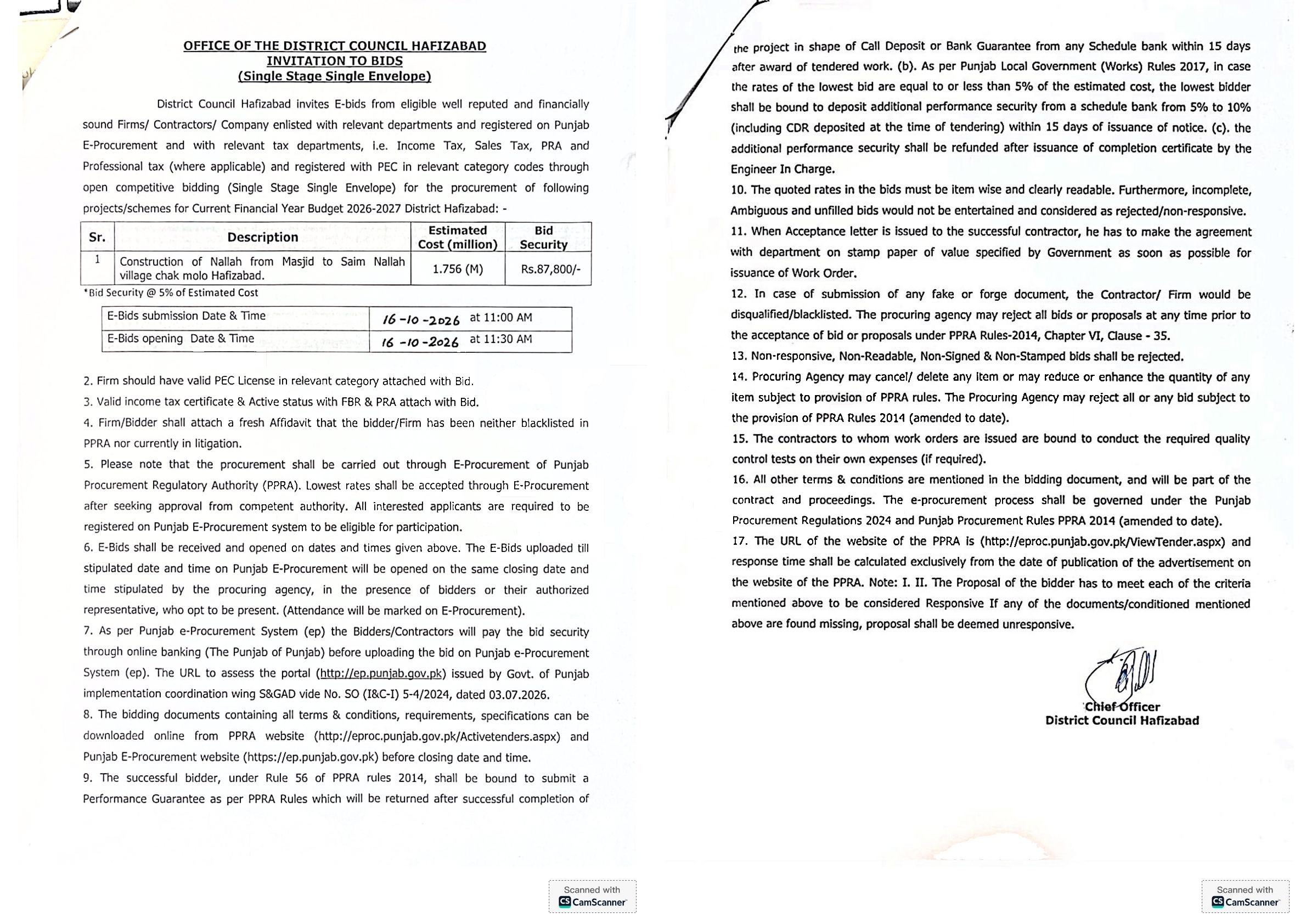 Tender Document