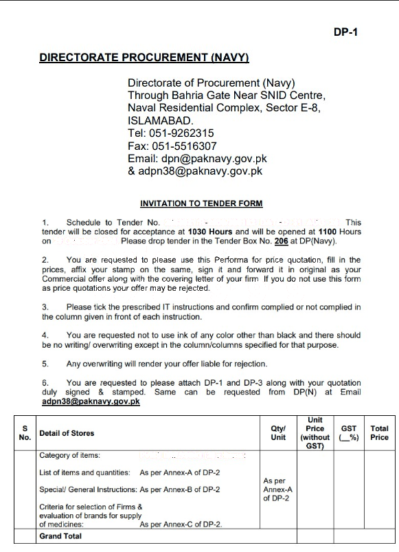 Tender Document