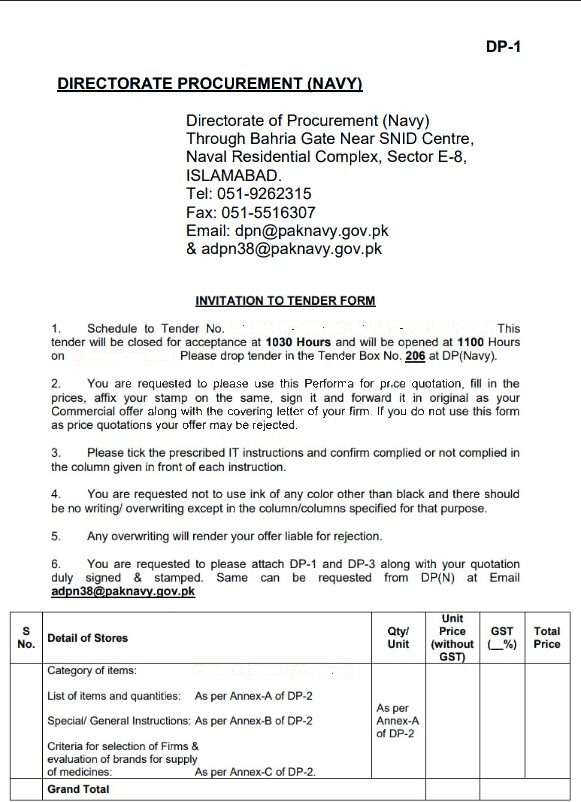 Tender Document