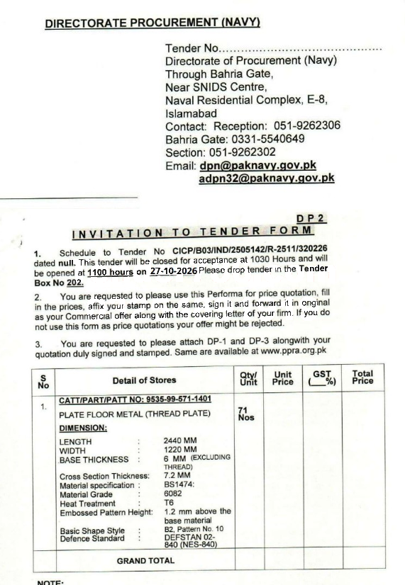 Tender Document