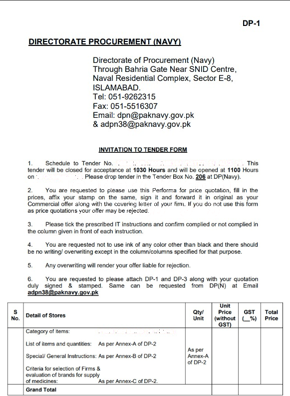 Tender Document
