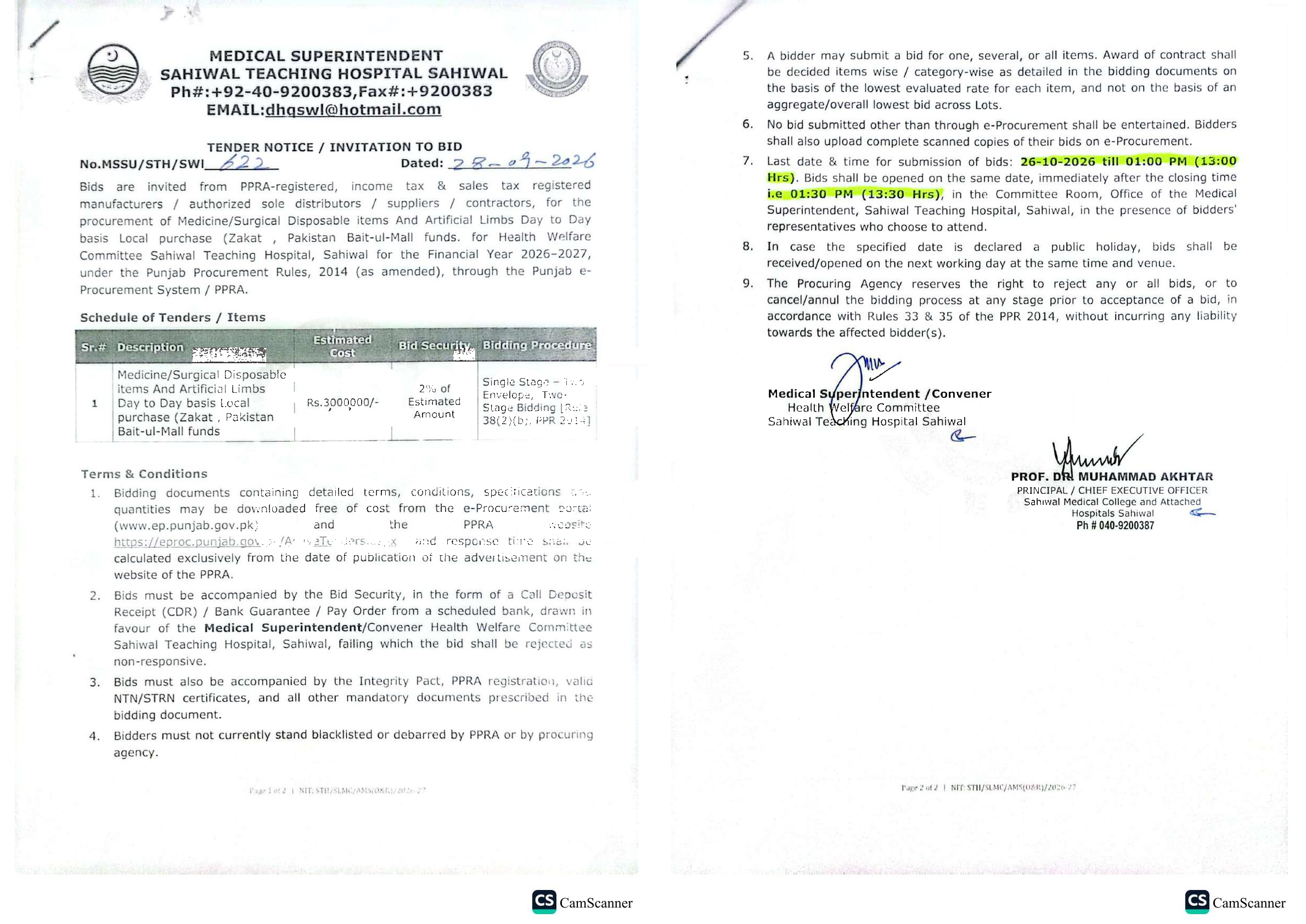 Tender Document