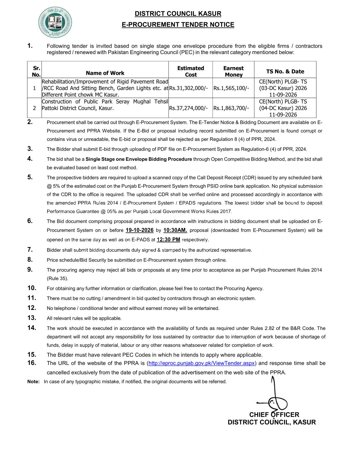 Tender Document