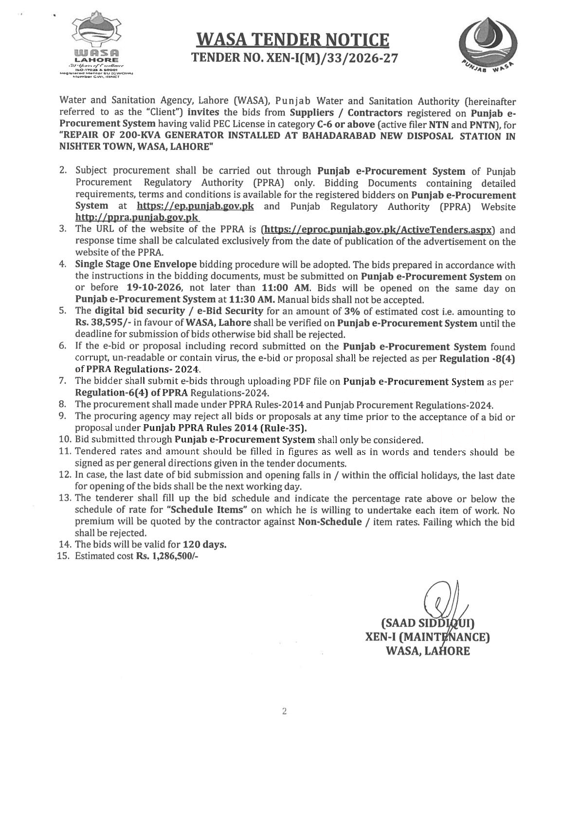 Tender Document