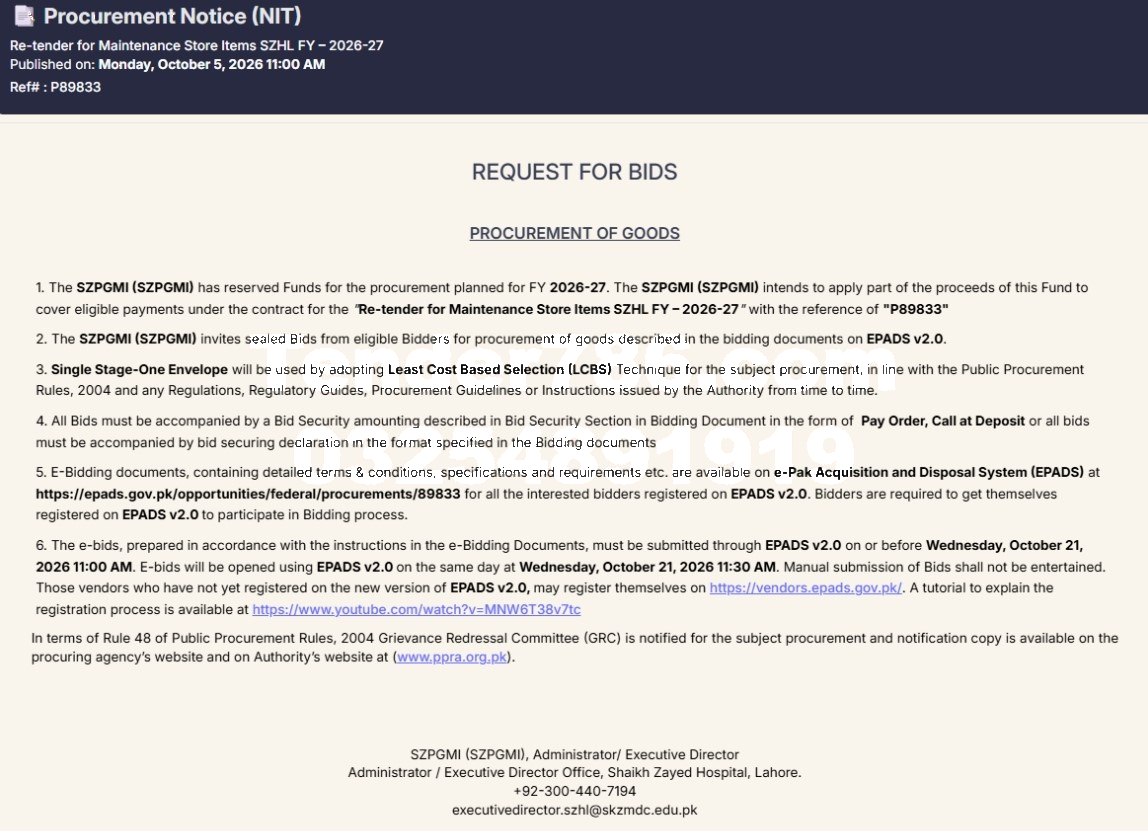 Tender Document