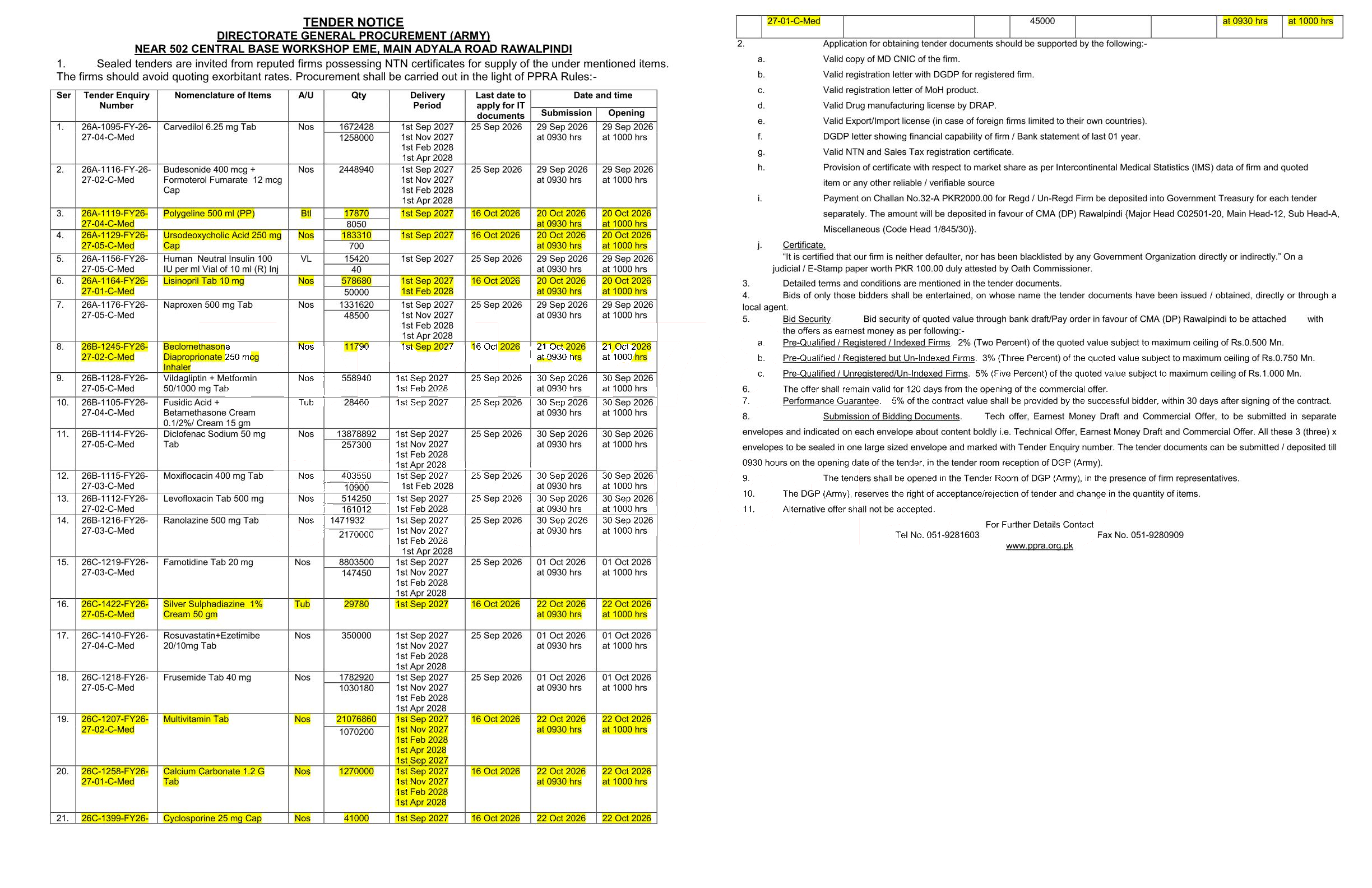 Tender Document