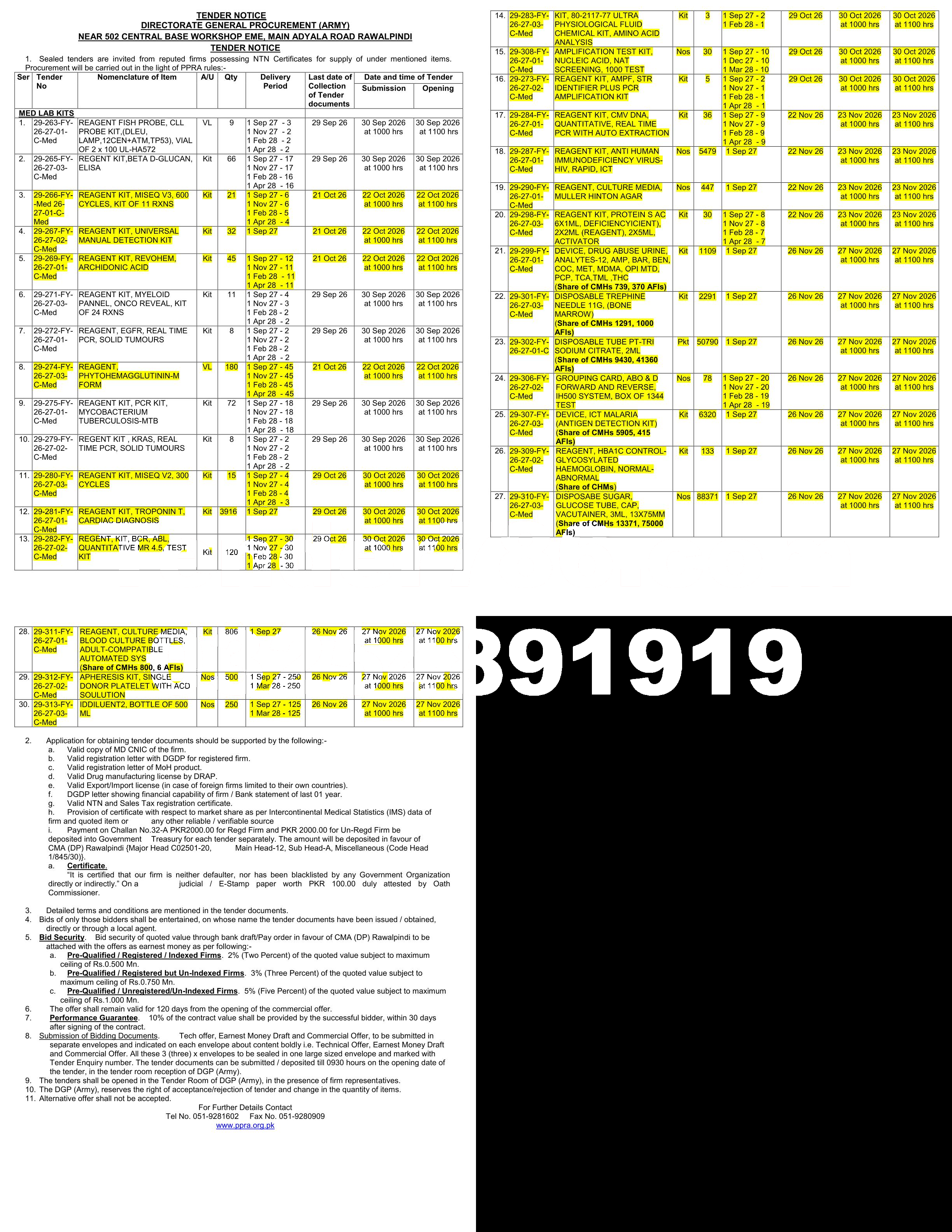 Tender Document