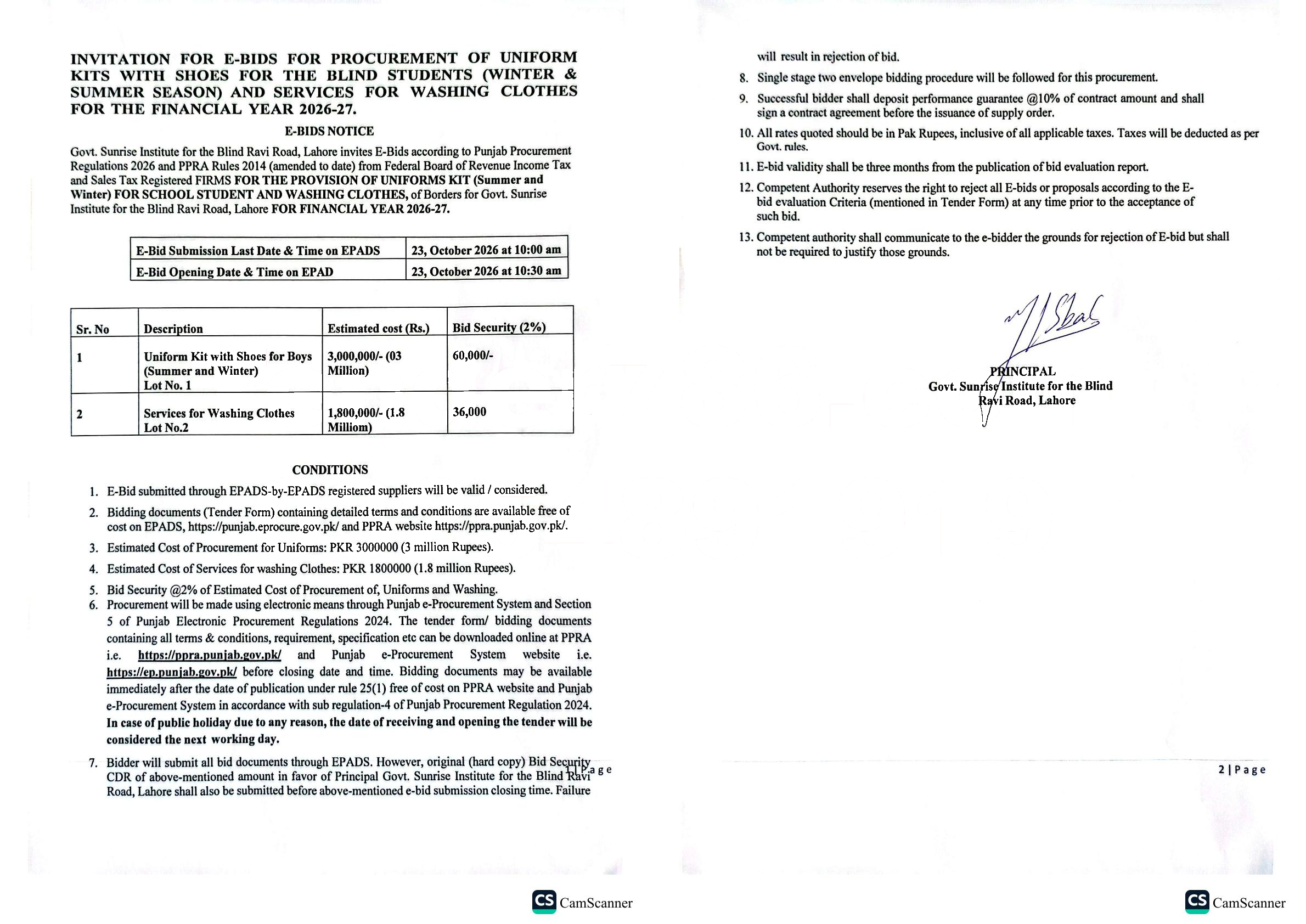 Tender Document