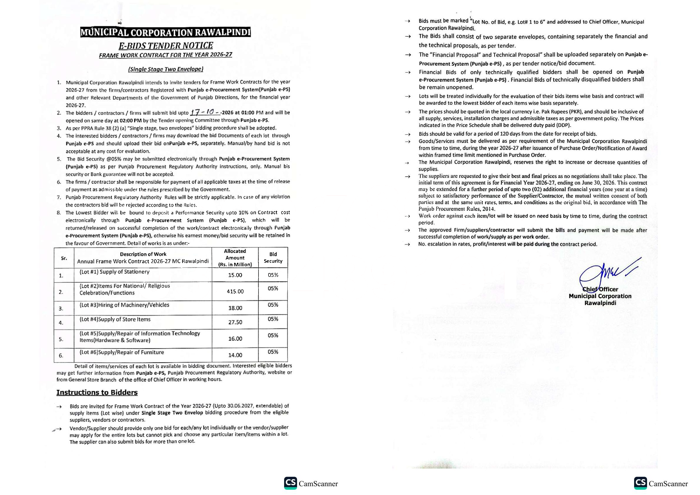 Tender Document