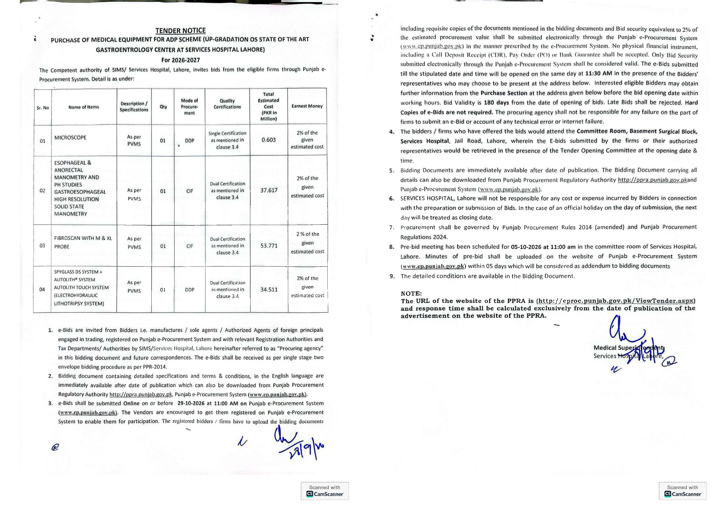 Tender Document