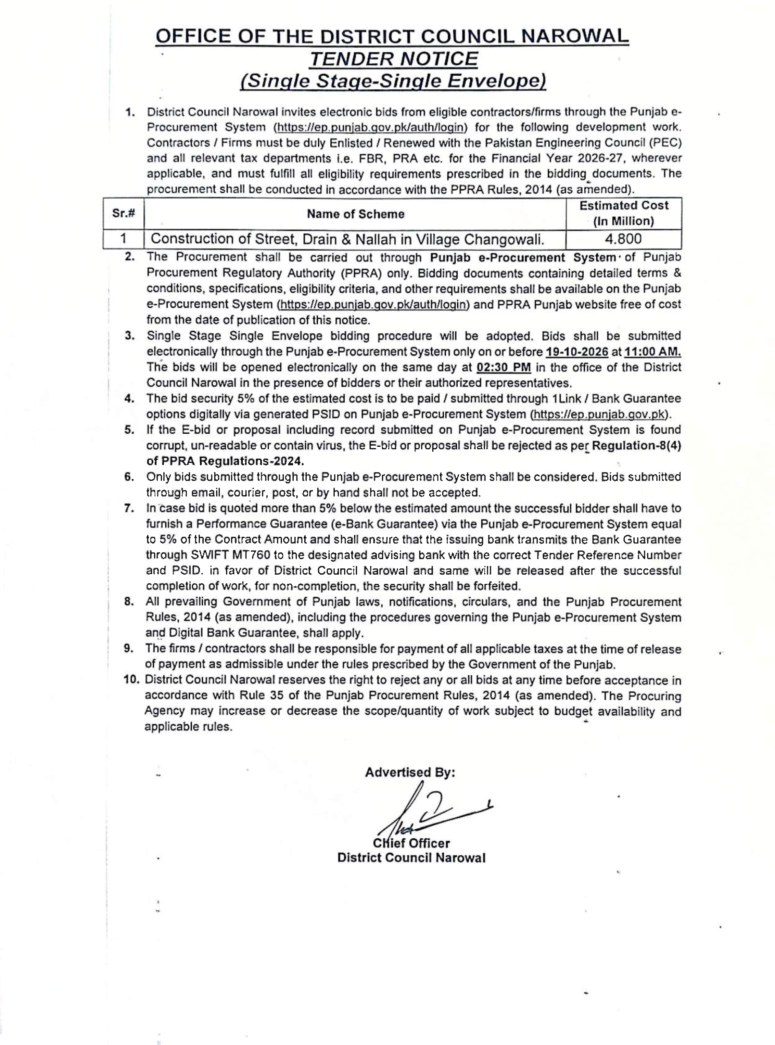 Tender Document