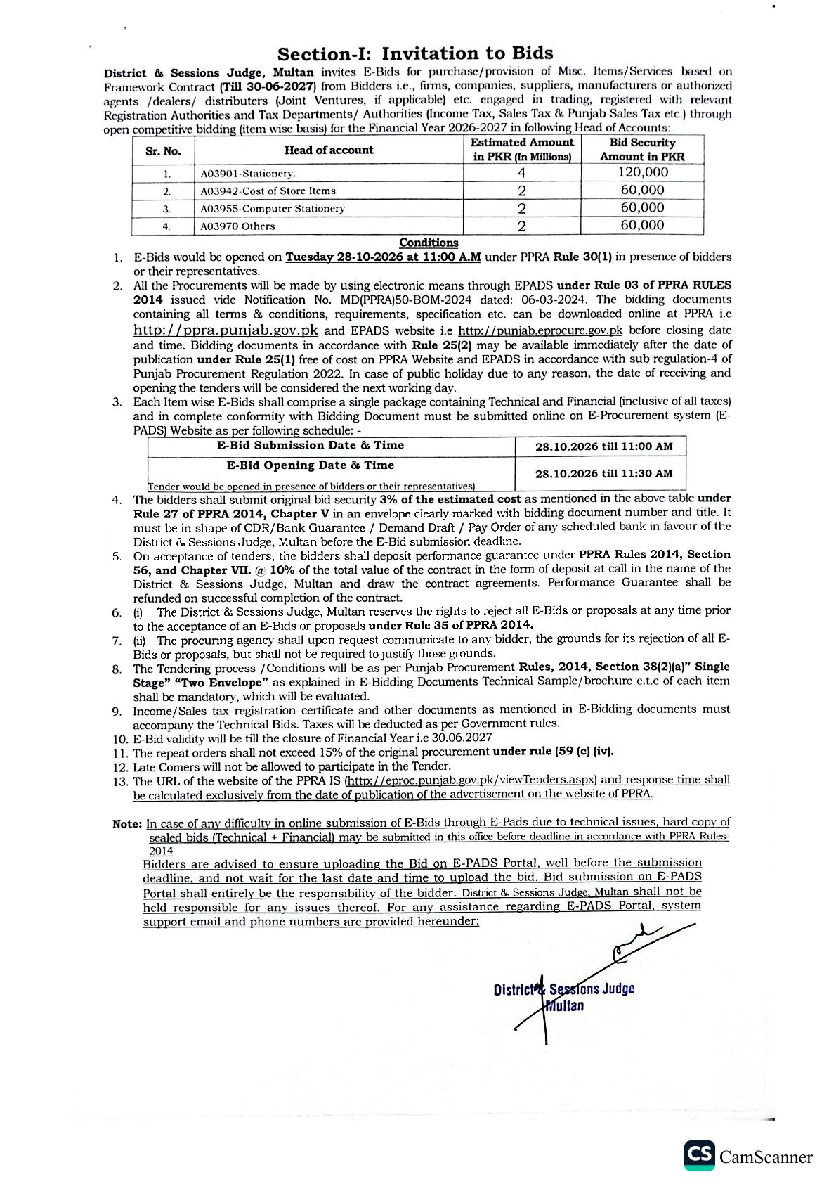 Tender Document