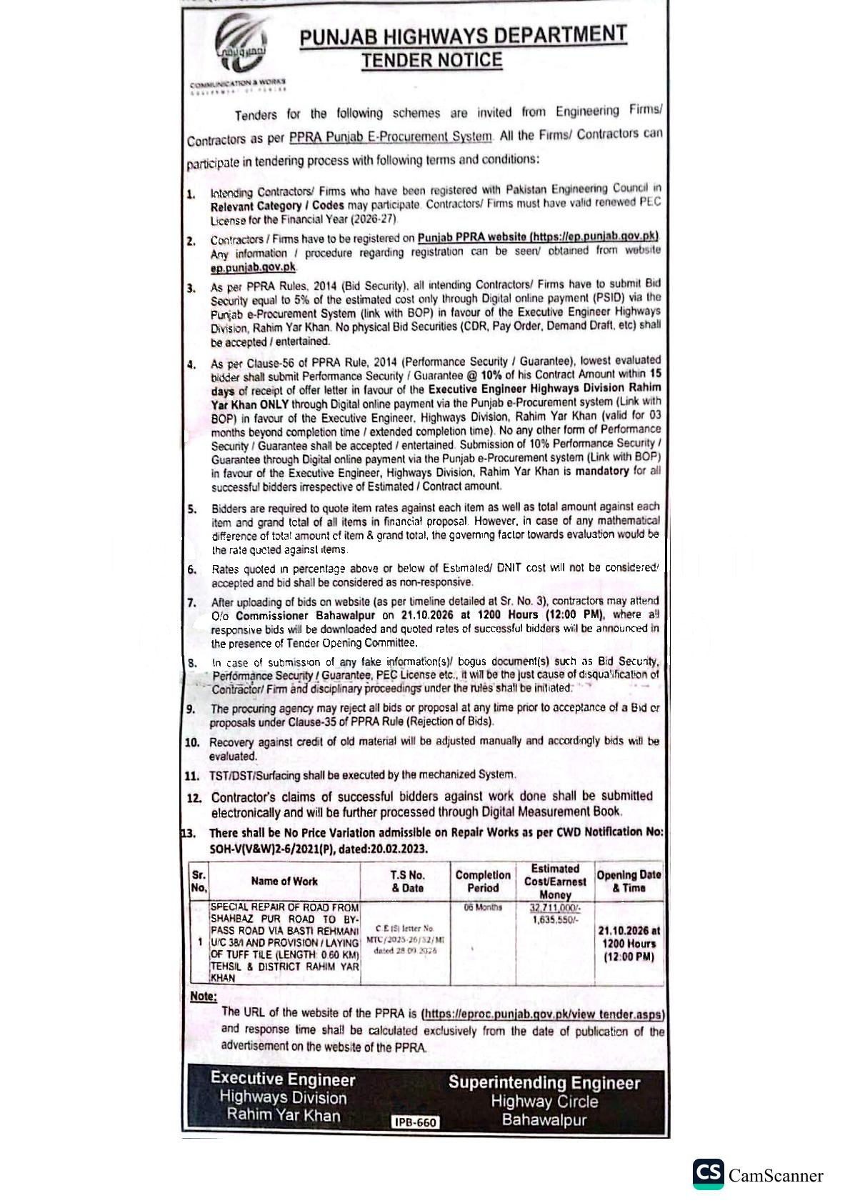 Tender Document