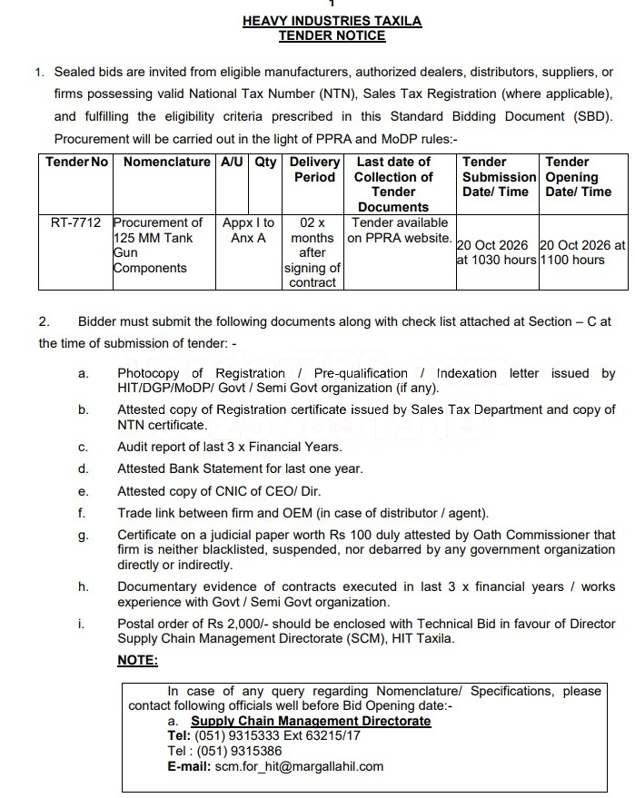 Tender Document
