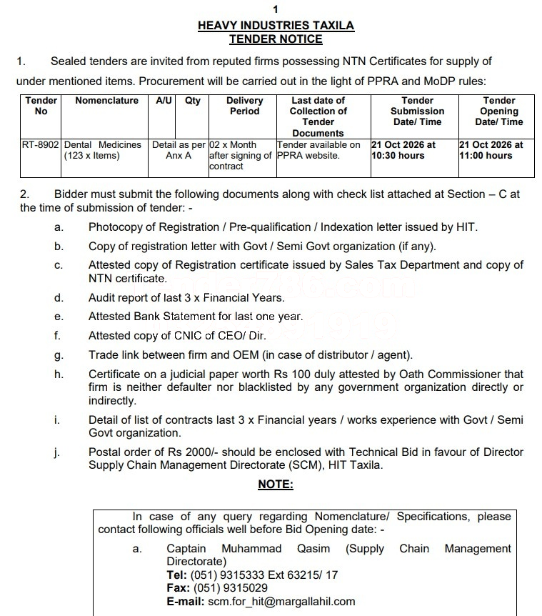 Tender Document