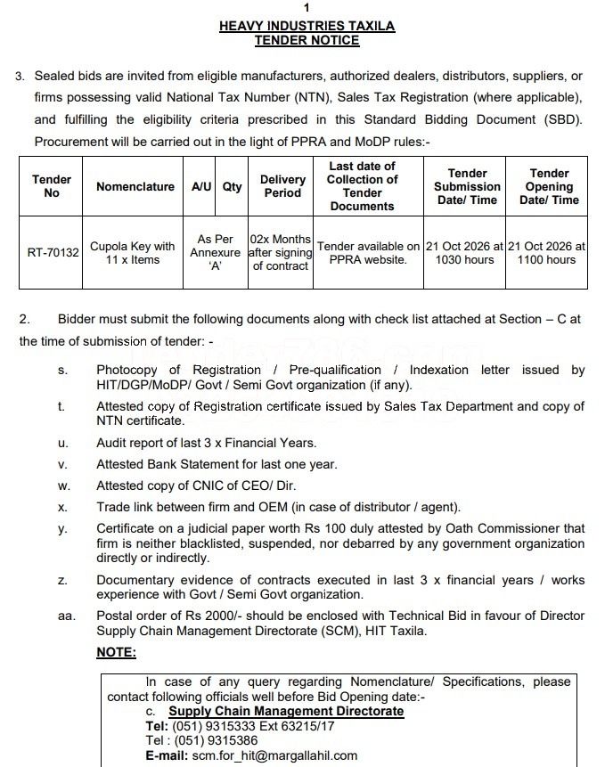 Tender Document