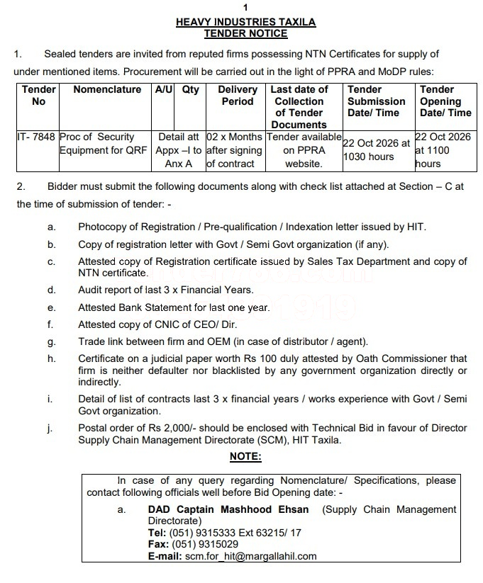Tender Document