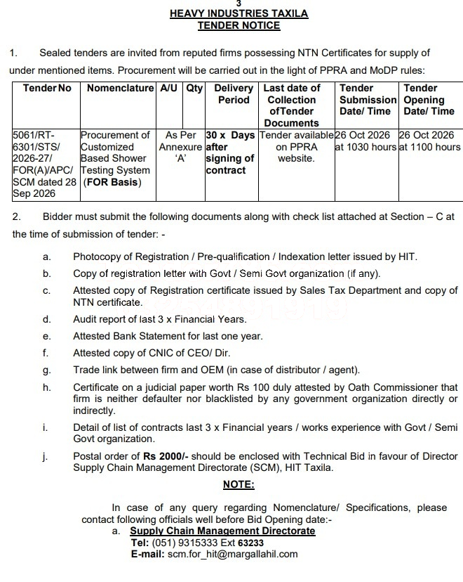 Tender Document