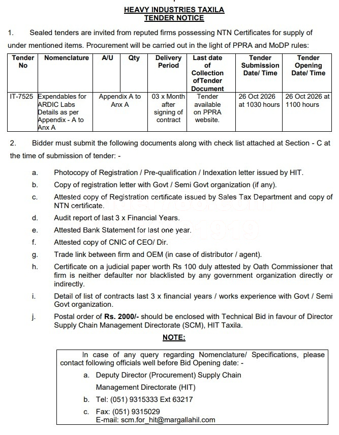 Tender Document