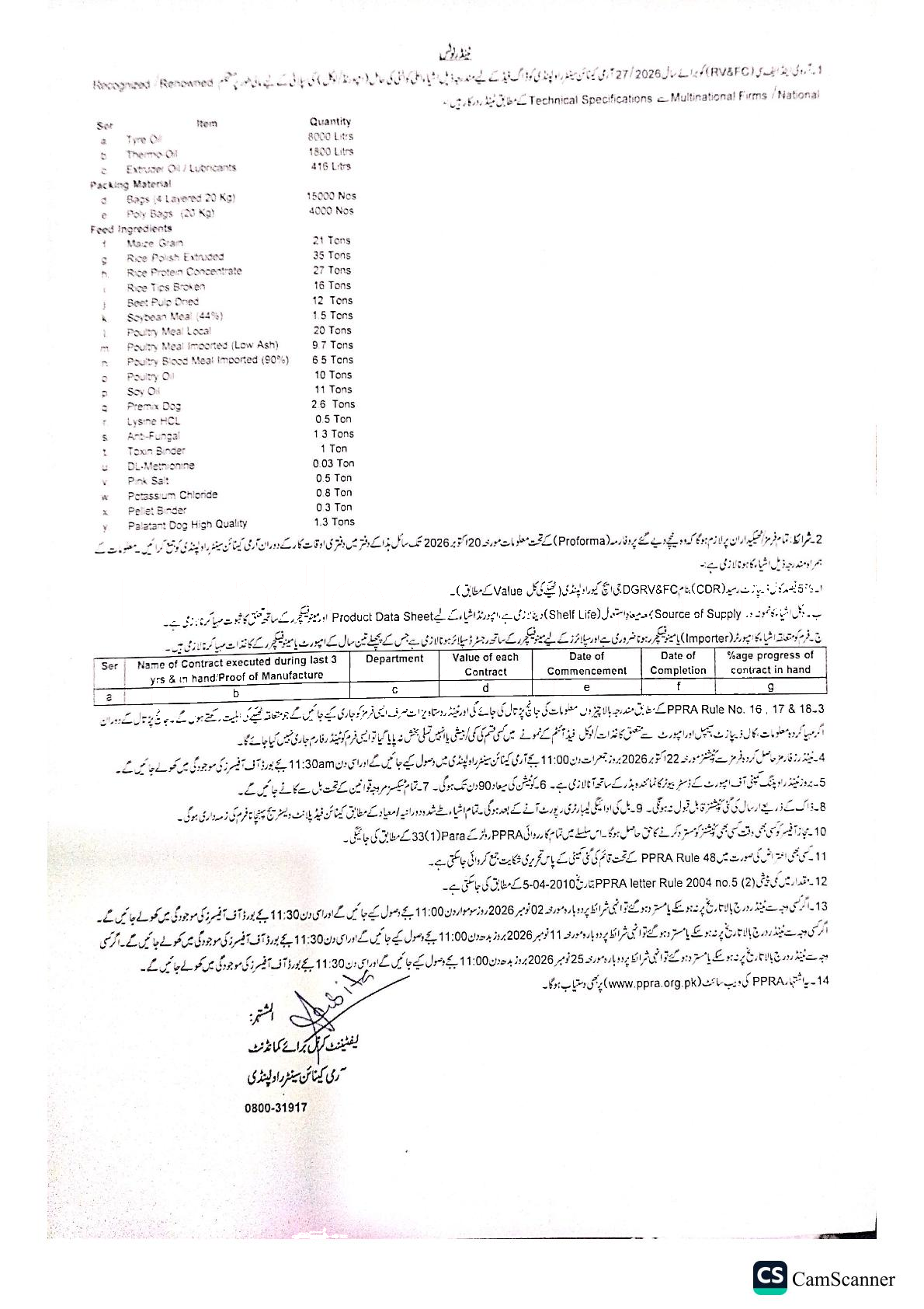 Tender Document