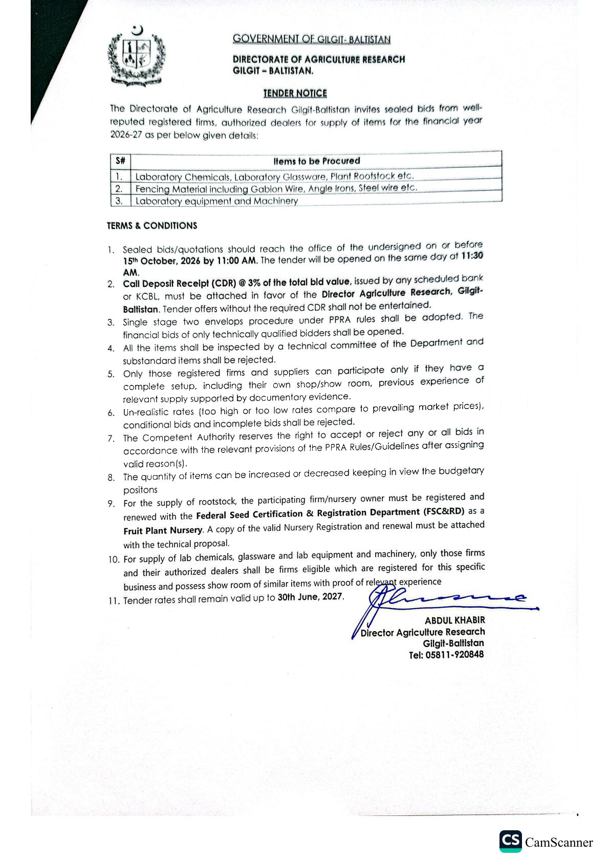 Tender Document