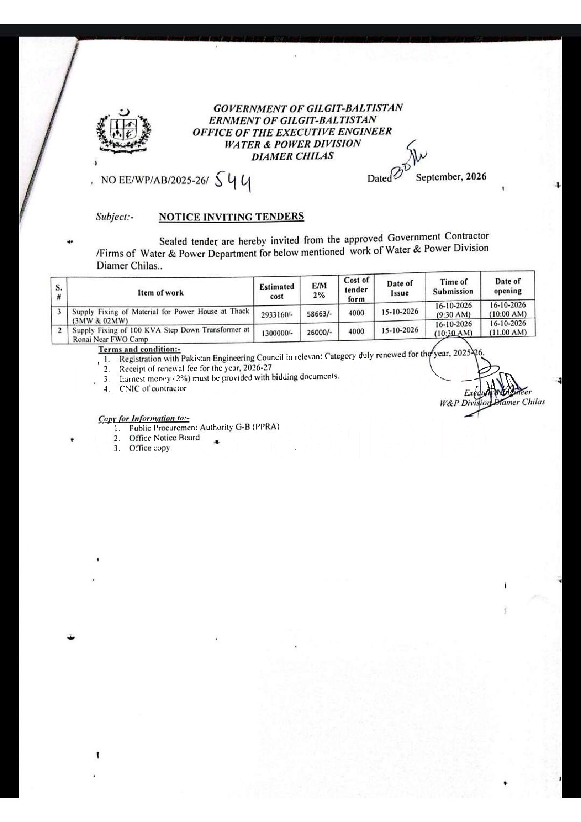Tender Document