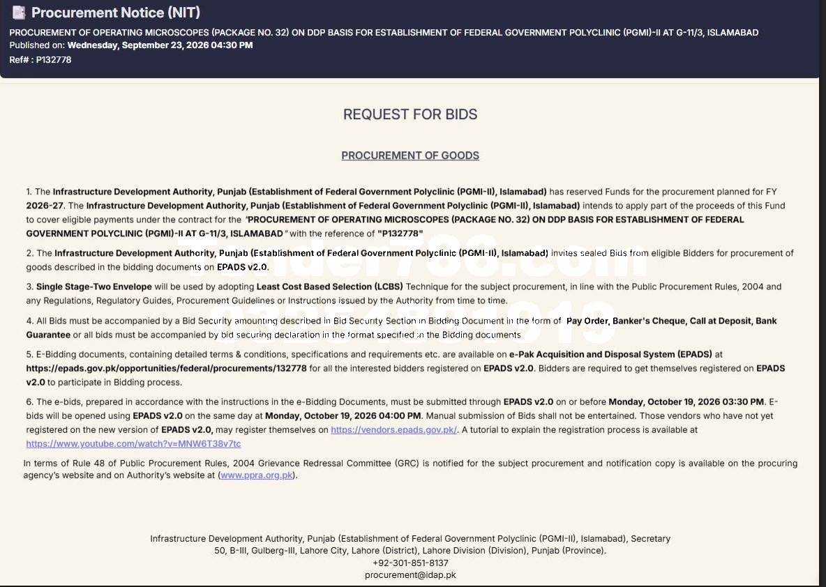 Tender Document