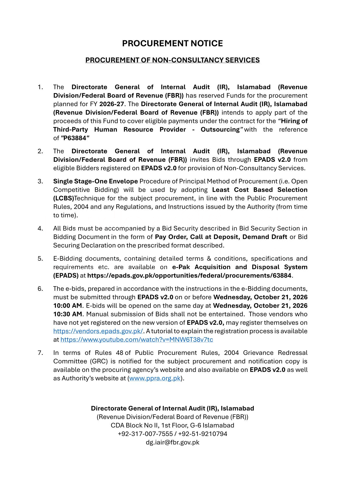 Tender Document
