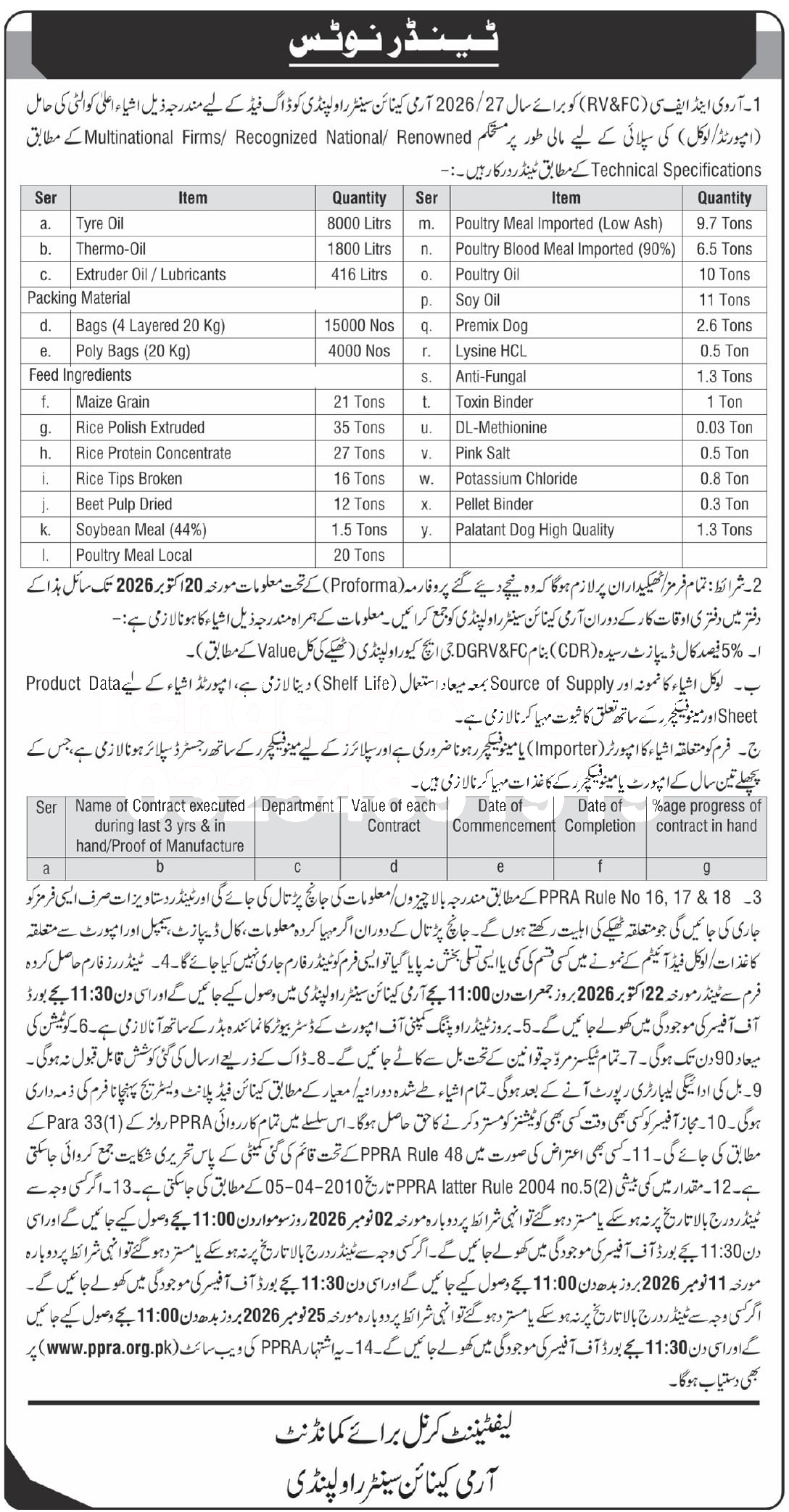 Tender Document