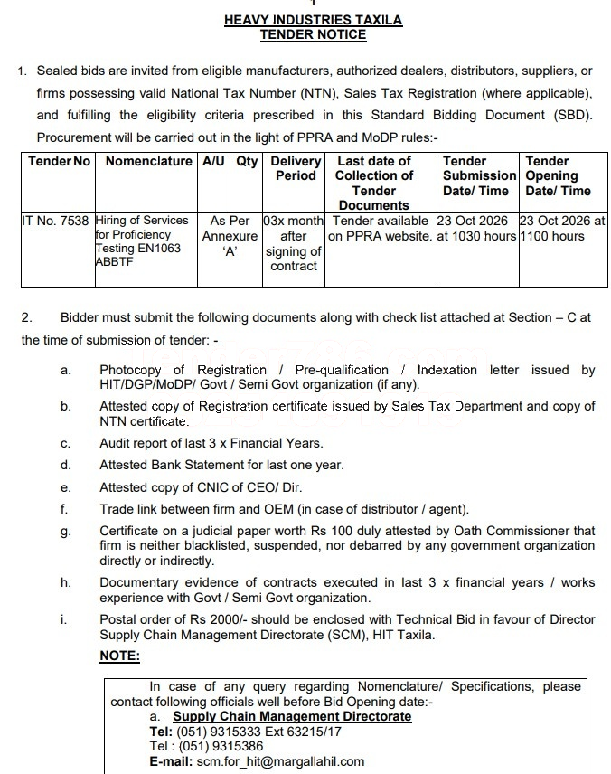 Tender Document