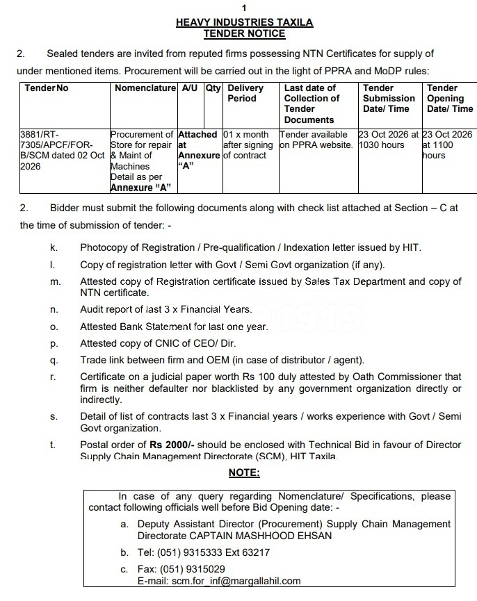 Tender Document