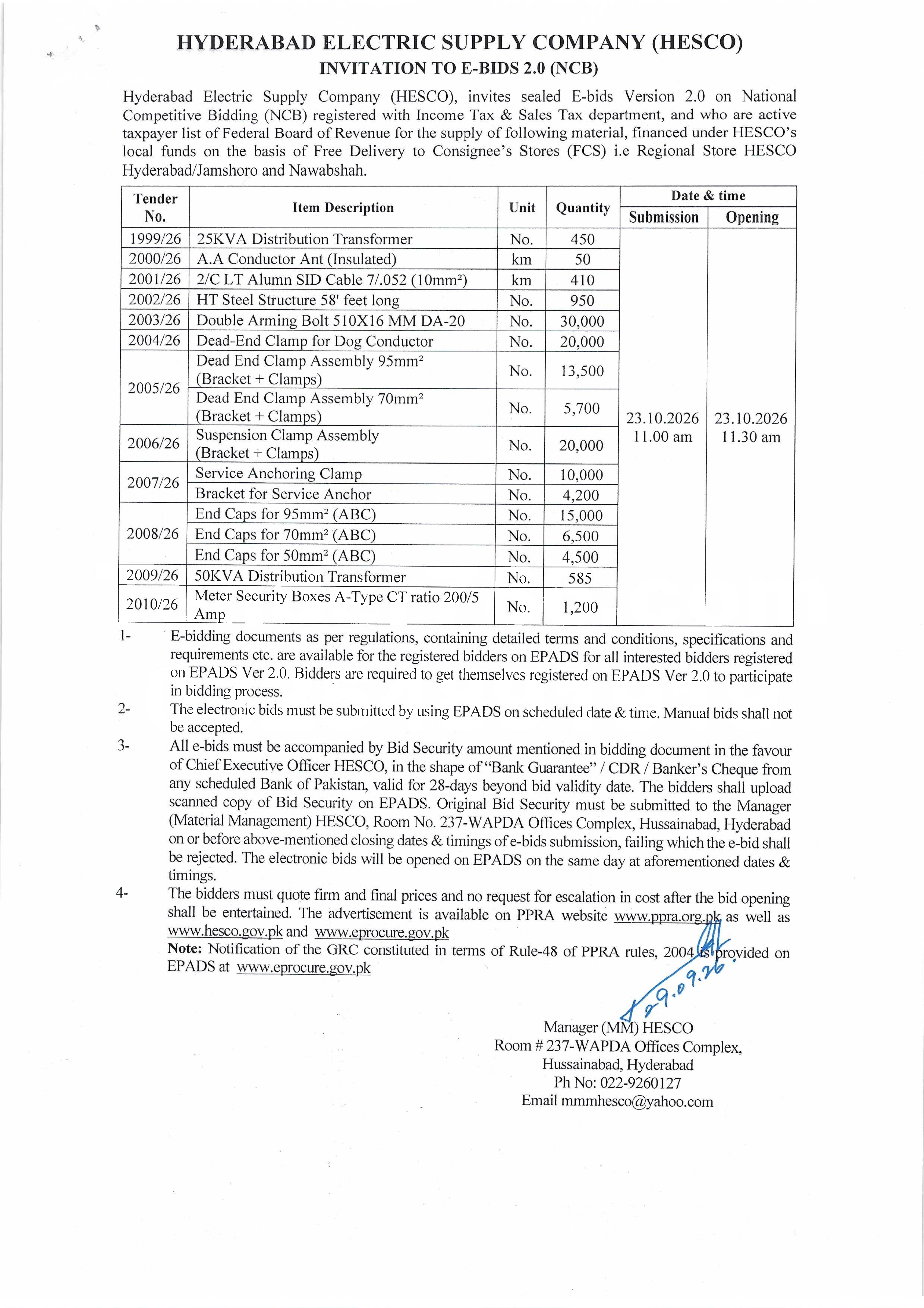 Tender Document