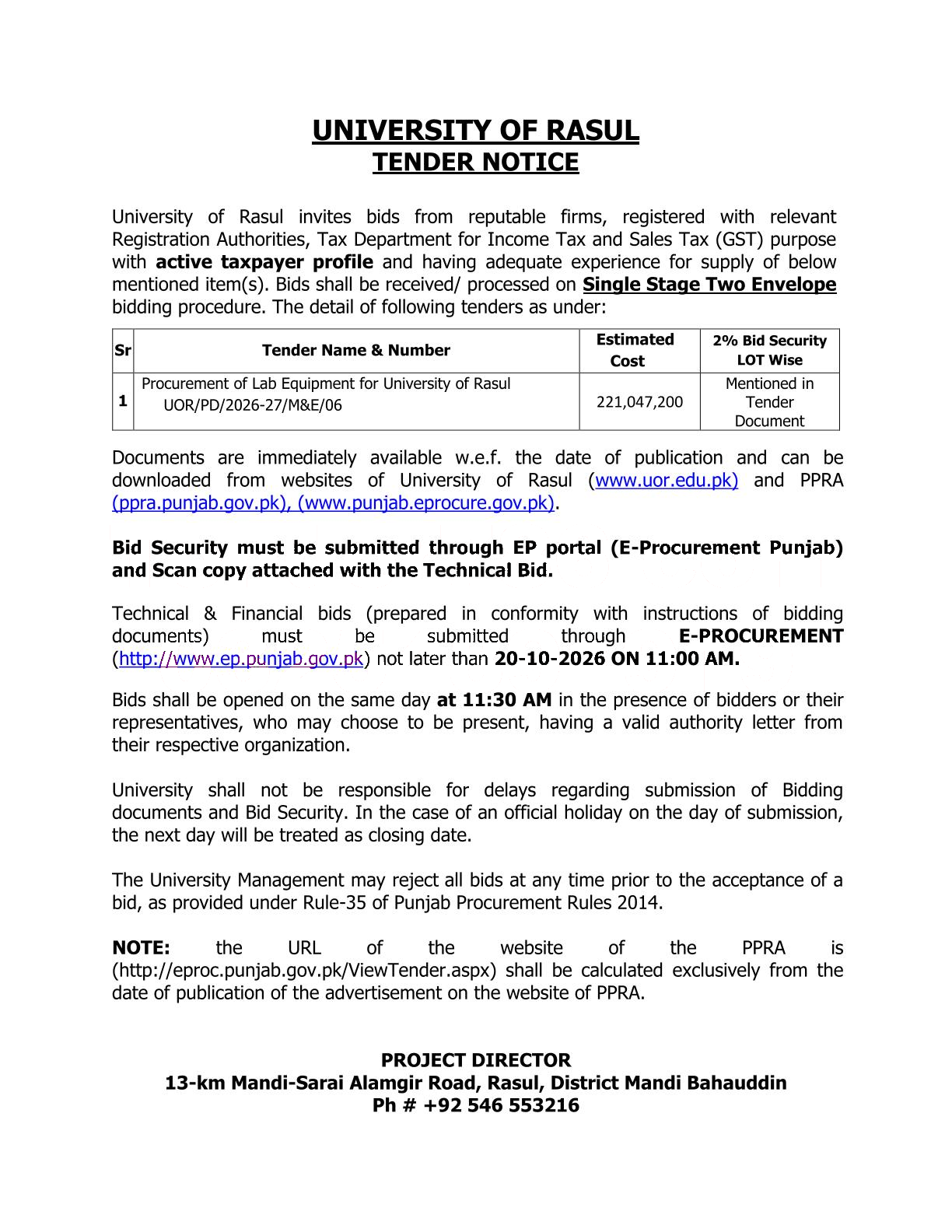 Tender Document