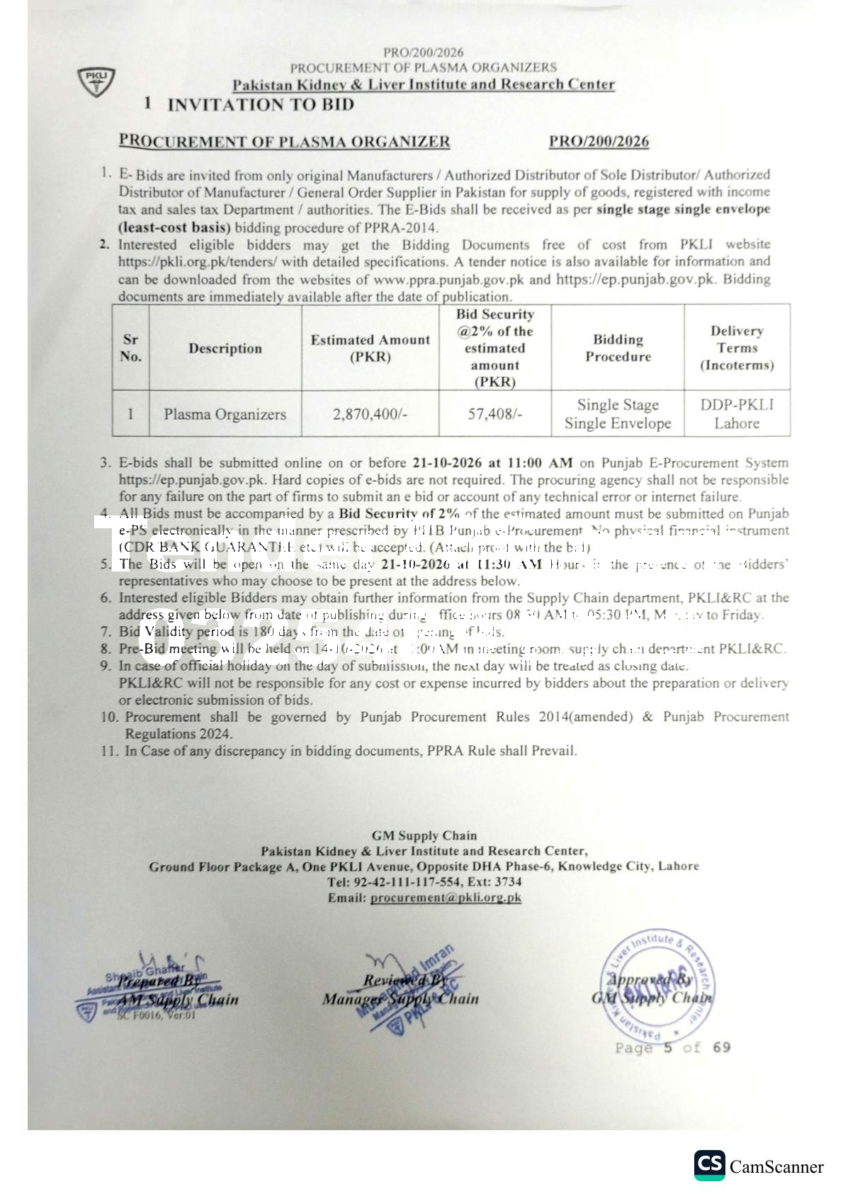 Tender Document