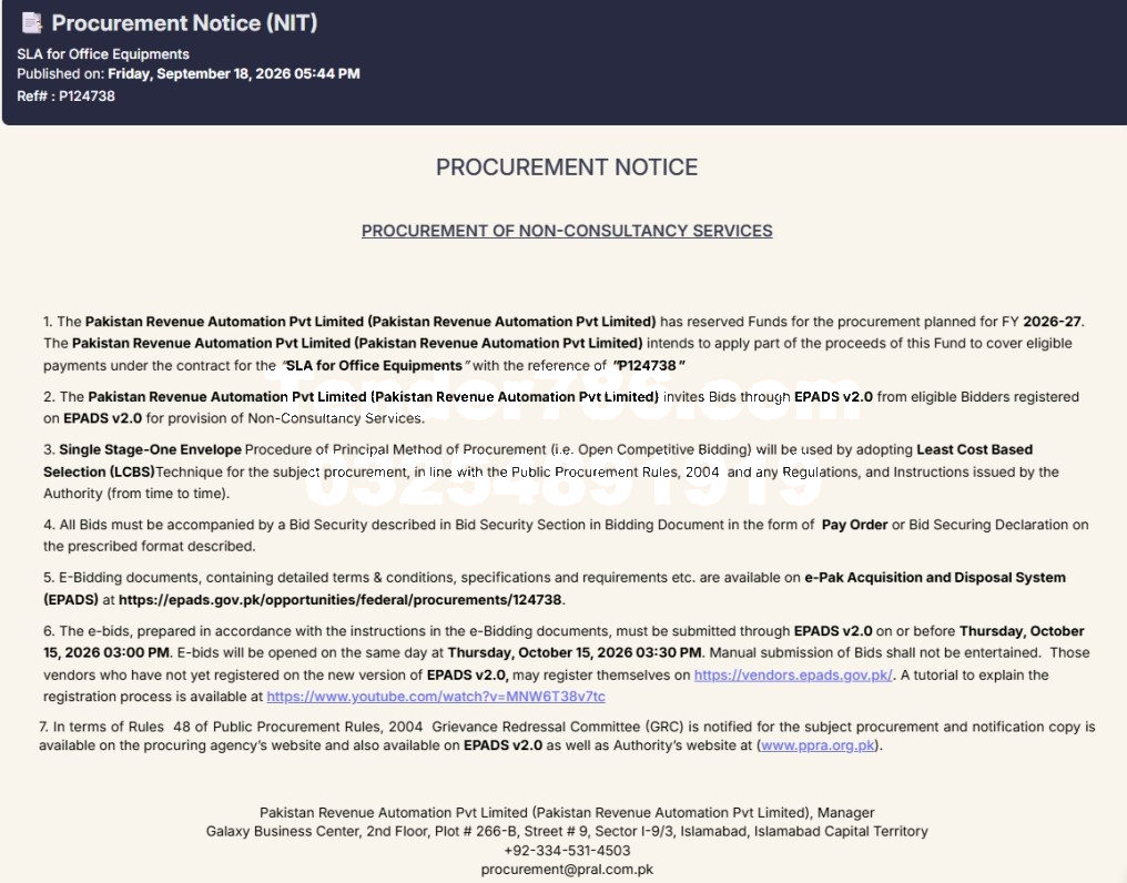 Tender Document
