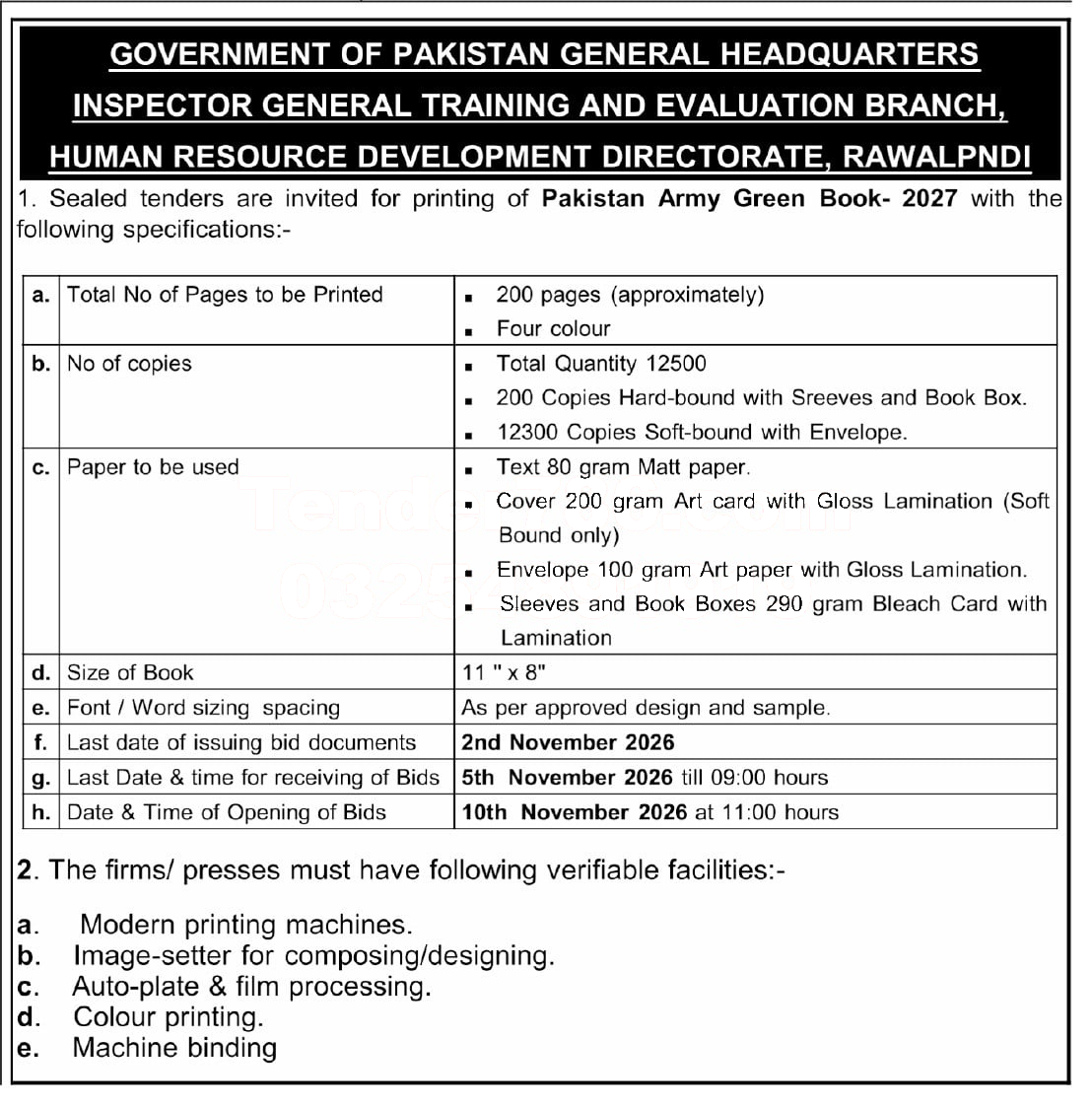 Tender Document